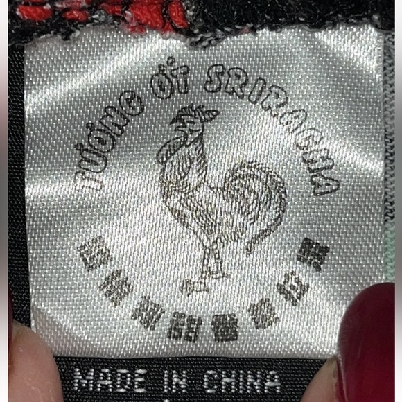 HOT SAUCE black PANTS L Tuong SRIRACHA PJ Lounge Tie Waist Cotton Mens Large new - Picture 6 of 12